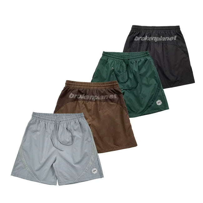 Broken Planet Curved Panel Nylon Casual Shorts - 4 Colors Available Hover Image