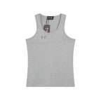 Thug Club Metal TC Logo U-neck Tank Top, Y2K Gothic Sleeveless Vest