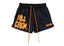 Killcrew Logo Graphic Black and Orange Mesh Shorts