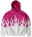 Killcrew Flame Graphic Pink and White Hoodie