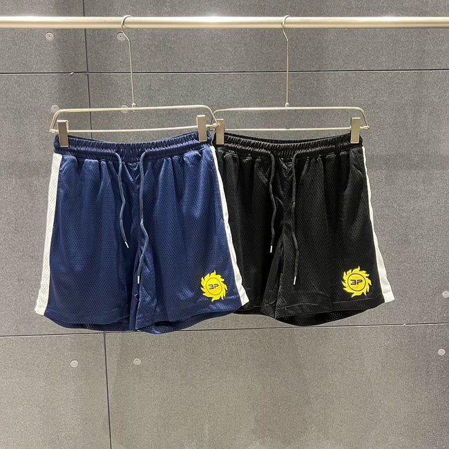 Broken Planet Sun Logo Side Stripe Mesh Shorts‑2 Colors Main Image