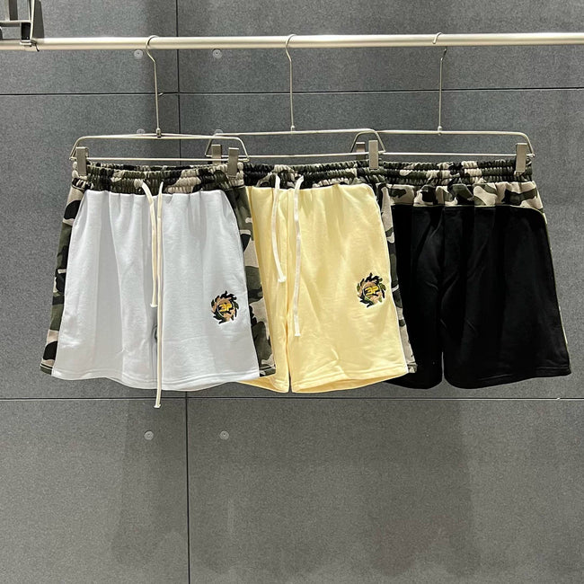 Broken Planet Camo Trim Embroidered Sweat Shorts‑3 Colors Main Image