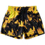Killcrew Black and Yellow Tie-Dye Mesh Shorts