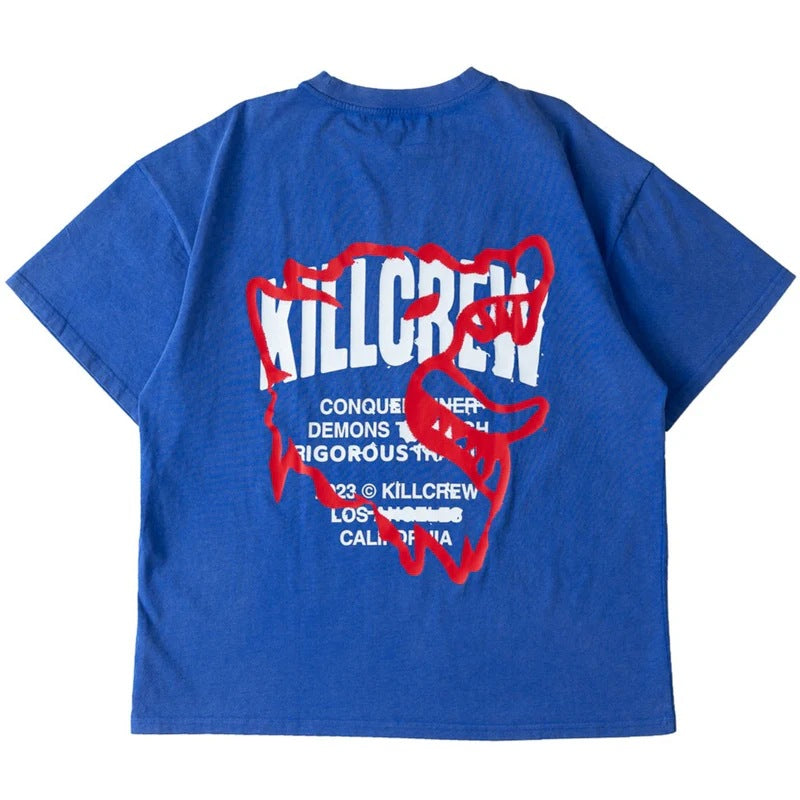 Killcrew Blue and Red Graphic T-Shirt
