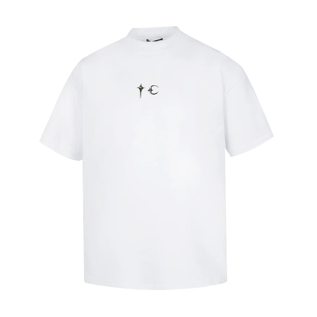 Thug Club White Metal Star Moon Logo Oversized T-Shirt, Unisex Hover Image