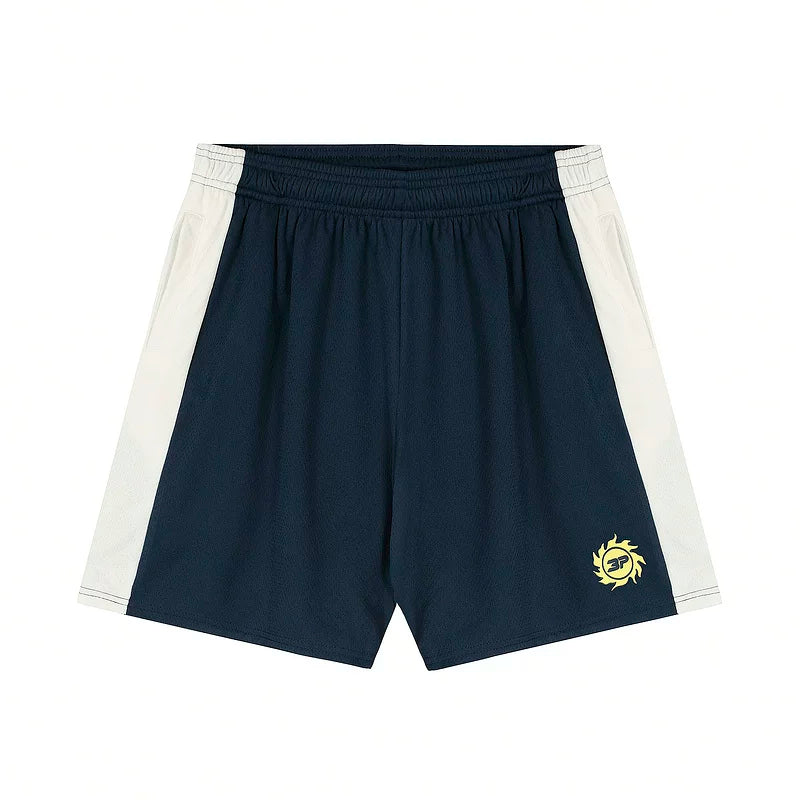 Broken Planet Side Stripe Mesh Basketball Shorts - Navy