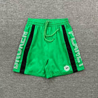 Broken Planet Side Letter Print Color‑Block Sport Shorts (4 Colors)