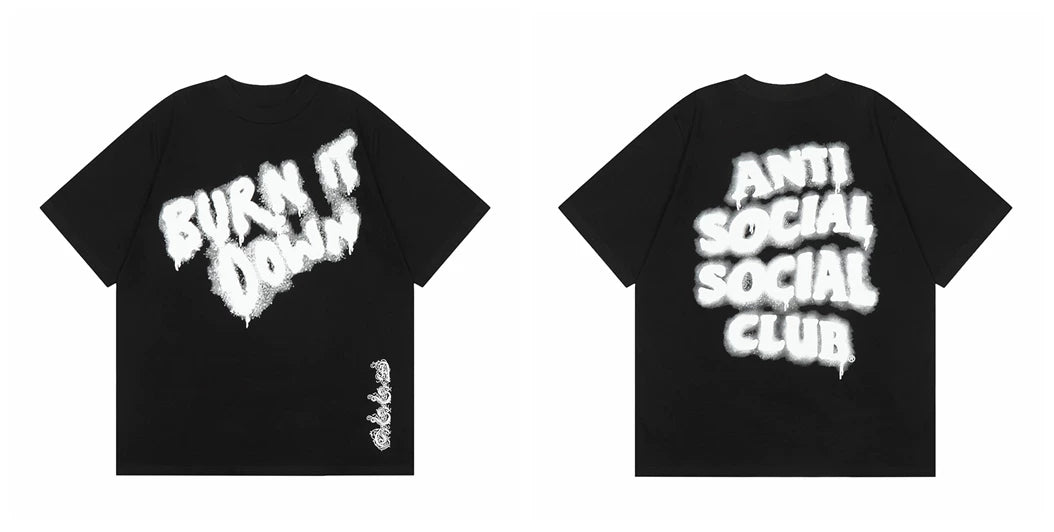 ASSC short sleeved American high street hip-hop fashion brand summer unisex loose cotton casual couple letter T-shirt (42)