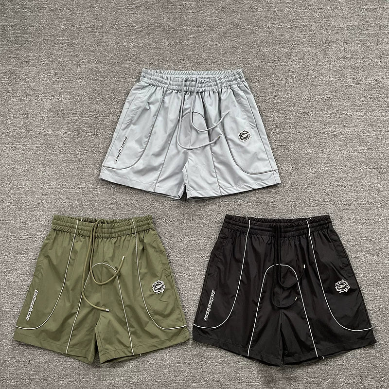 Broken Planet Reflective Piping Nylon Shorts - 3 Colors Available