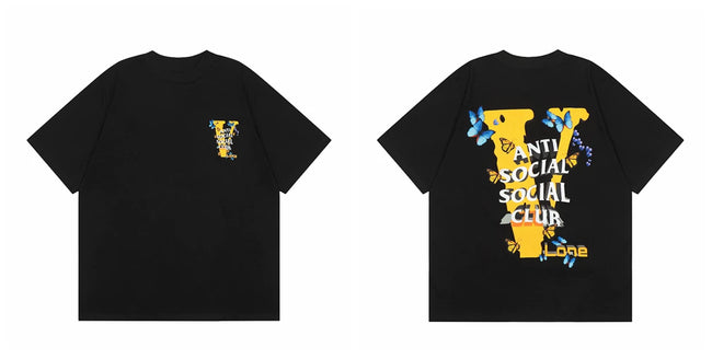 ASSC short sleeved American high street hip-hop fashion brand summer unisex loose cotton casual couple letter T-shirt (17) Hover Image