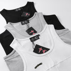 Thug Club Metal Buckle U-Neck Tank Top, Y2K Gothic Sleeveless Vest
