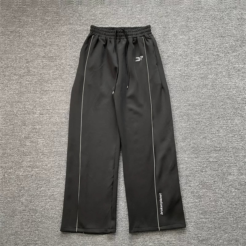 Broken Planet Piping Trim Track Jacket & Wide Leg Pants Set - 3 Colors Available