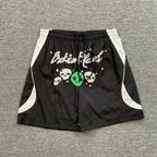 Broken Planet Alien Skull Graphic Color Block Nylon Shorts - 4 Colors Available
