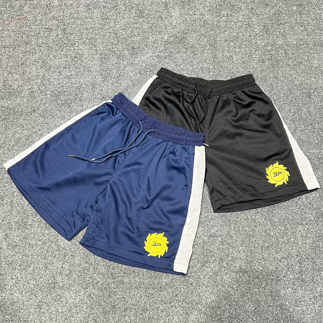 Broken Planet Sun Logo Side Stripe Mesh Shorts‑2 Colors