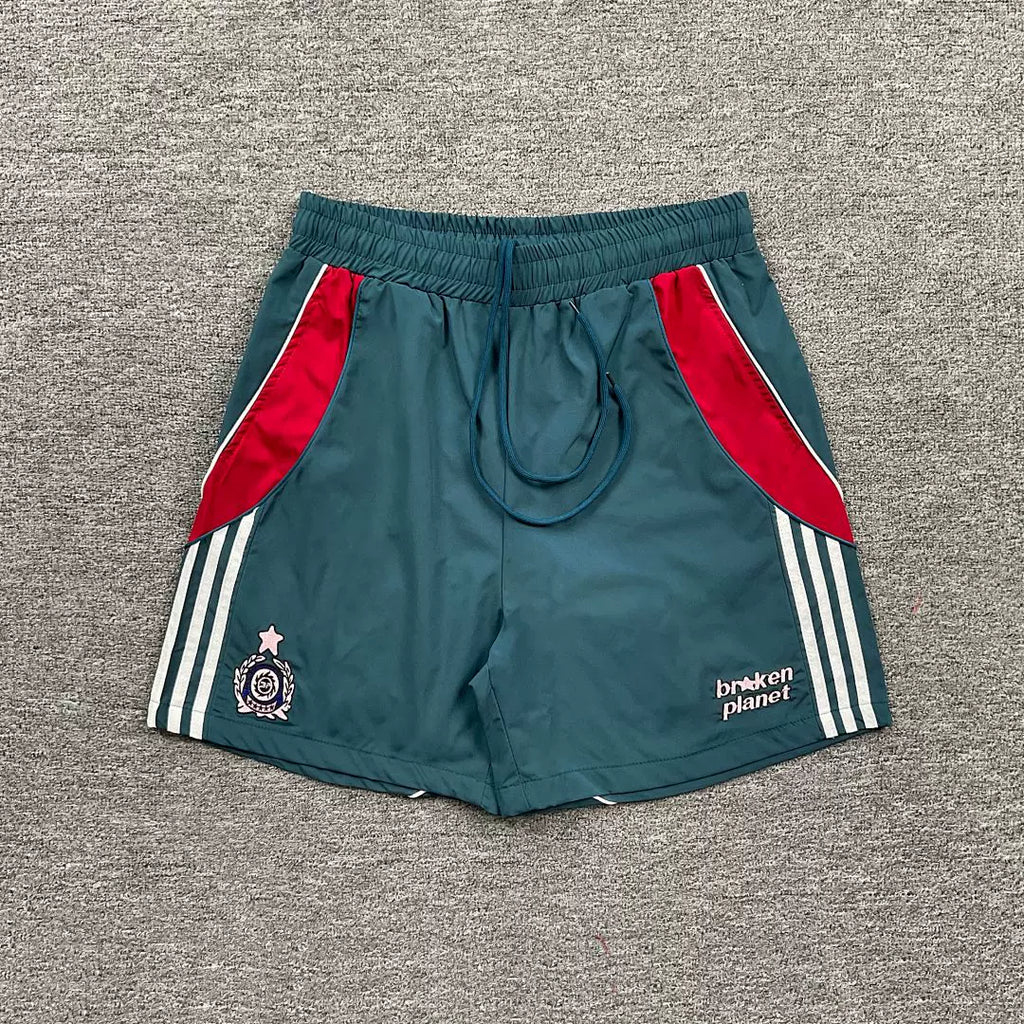 Broken Planet 3‑Stripe Retro Track Shorts (4 Colors)