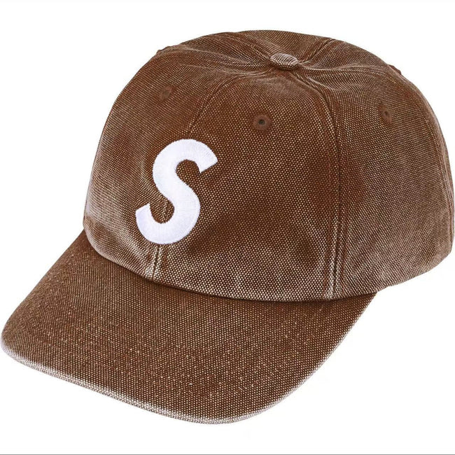 Supreme Washed Brown "S" Logo 6-Panel Dad Hat Hover Image