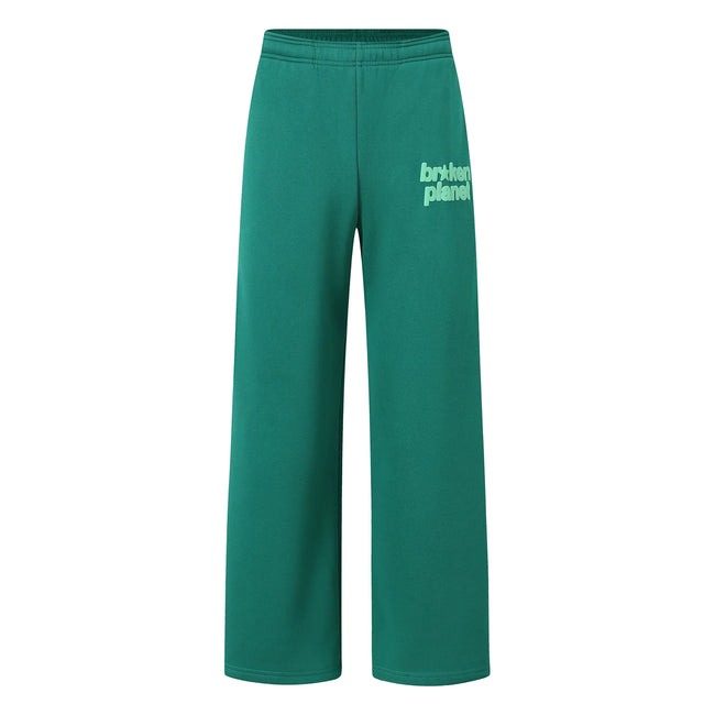 Broken Planet Logo Kelly Green Wide Leg Sweatpants Hover Image