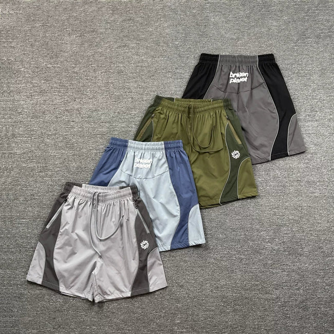 Broken Planet Curved Panel Athletic Shorts - 4 Colors Available Main Image