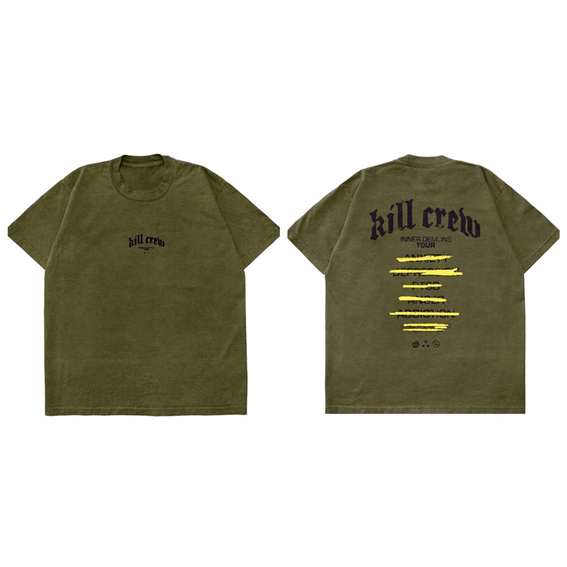 Killcrew Inner Demons Tour Graphic Olive Green T-Shirt