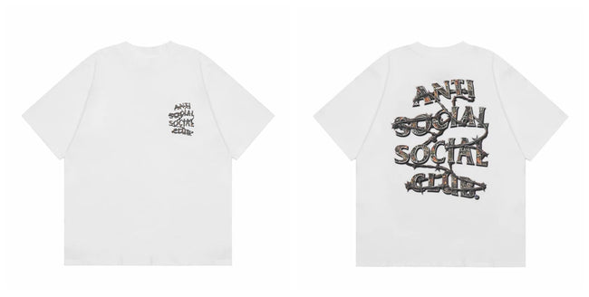 ASSC short sleeved American high street hip-hop fashion brand summer unisex loose cotton casual couple letter T-shirt (26) Hover Image