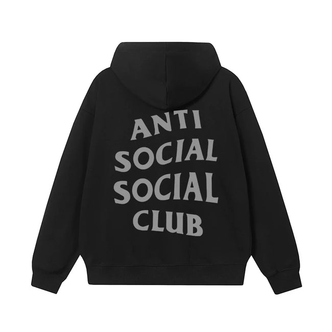 ANTI SOCIAL SOCIAL CLUB ASSC Basic Reflective Chinese Loong Print Autumn Winter Hoodie (2) Hover Image