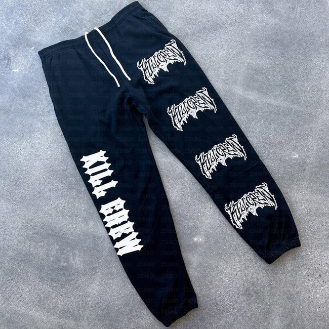Killcrew Graphic Black Sweatpants Hover Image