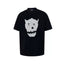 Thug Club Cracked White Devil Skull Black Oversized T-Shirt, Unisex