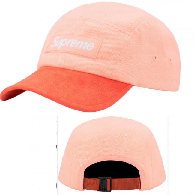 Supreme Peach and Orange 5-Panel Box Logo Camp Cap Hover Image