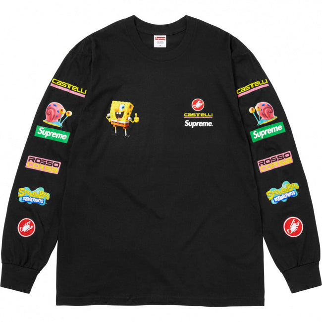 Supreme x SpongeBob SquarePants Castelli Long Sleeve Top - Black Hover Image