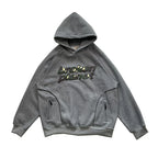 Broken Planet Camo Logo Raglan Hoodie - Heather Grey