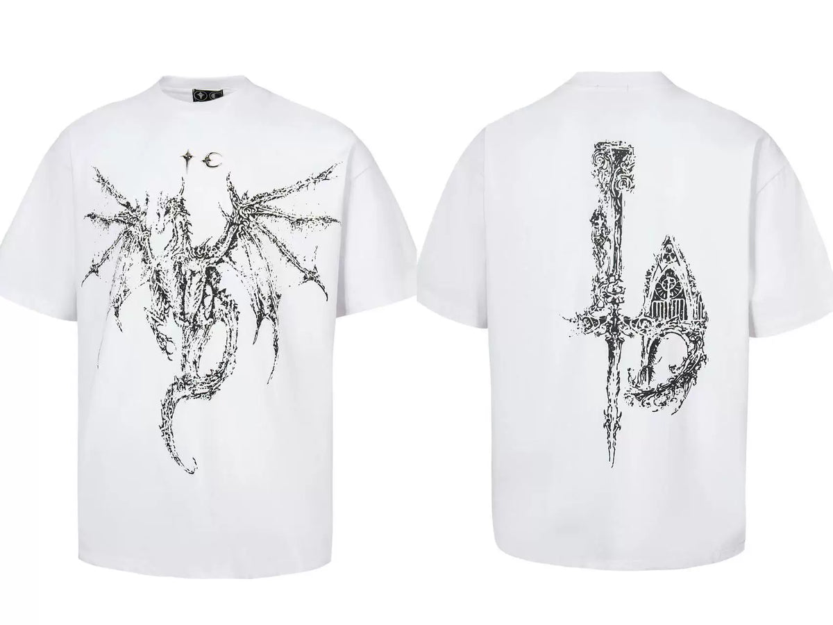 Thug Club Dragon & Sword Graphic Oversized T-Shirt, Unisex