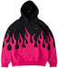Killcrew Flame Graphic Black and Pink Hoodie