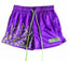 Killcrew Flame Graphic Purple and Green Mesh Shorts