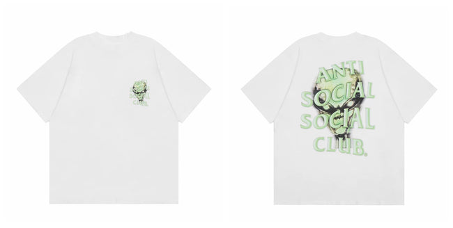 ASSC short sleeved American high street hip-hop fashion brand summer unisex loose cotton casual couple letter T-shirt (24) Hover Image