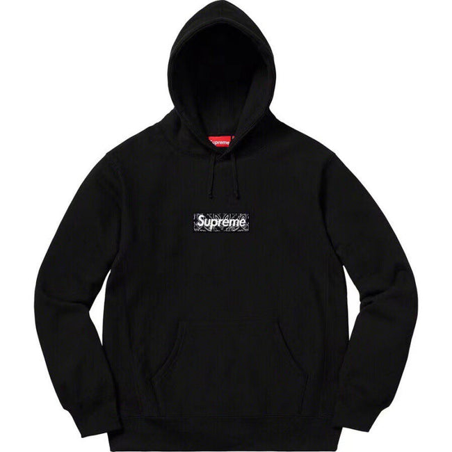 Supreme Bandana Box Logo Hooded Sweatshirt - Black Hover Image