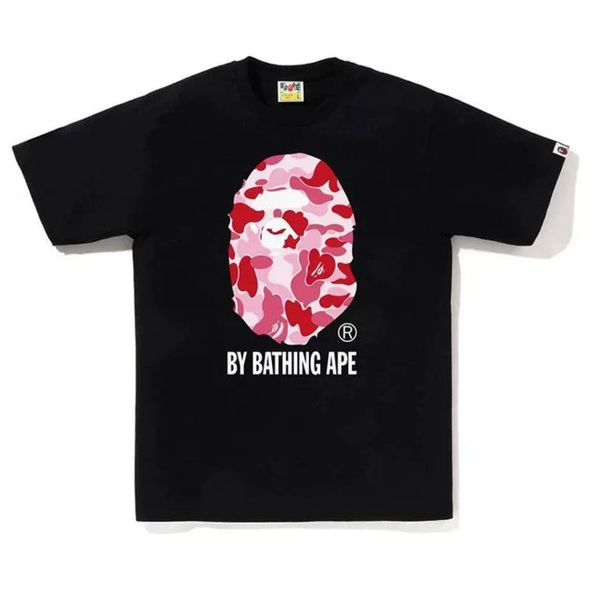 BAPE Style Camo Big Ape Head Short-Sleeve Tee - Black/Pink Hover Image