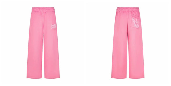 Broken Planet Logo Pink Wide Leg Sweatpants Hover Image