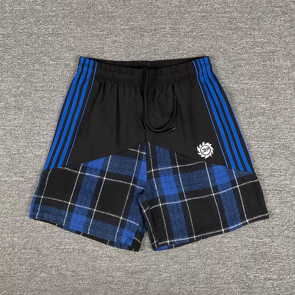Broken Planet Multi‑Stripe Plaid Patchwork Shorts‑4 Colors