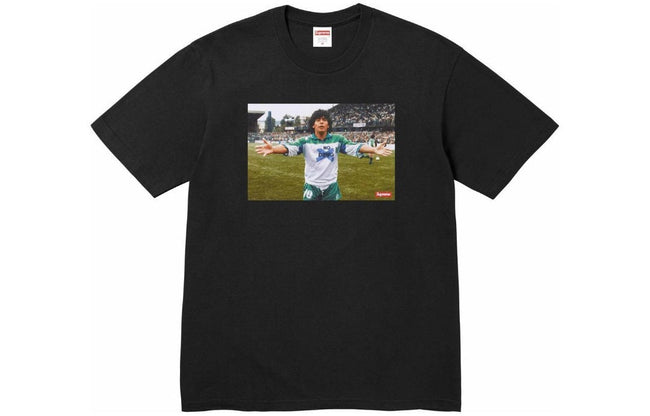 Supreme Maradona Photo Print Tee – Black Hover Image