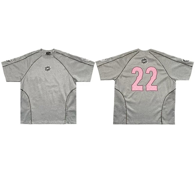 Broken Planet 22 Heather Grey Retro Jersey T-Shirt Main Image