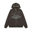 Broken Planet Cracked Planet Zip Up Hoodie - Dark Brown