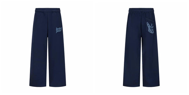 Broken Planet Logo Navy Wide Leg Sweatpants Hover Image