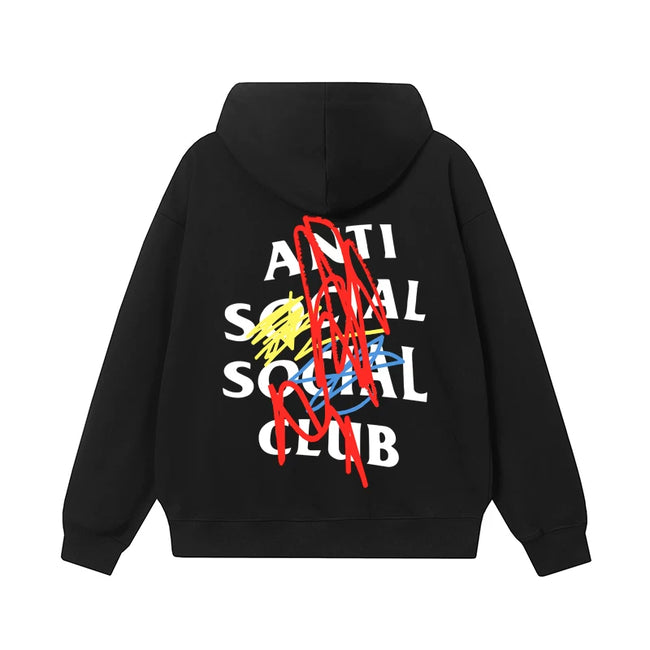 ANTI SOCIAL SOCIAL CLUB ASSC Basic Reflective Chinese Loong Print Autumn Winter Hoodie (34) Hover Image