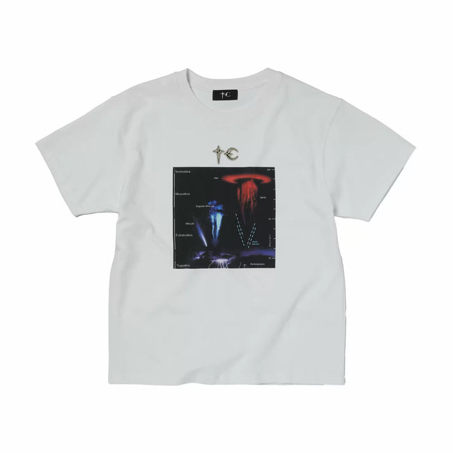 Thug Club Atmosphere Lightning Graphic White Oversized T-Shirt, Unisex Hover Image