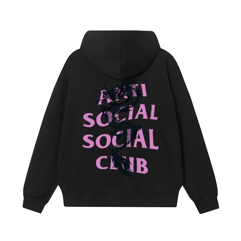 ANTI SOCIAL SOCIAL CLUB ASSC Basic Reflective Chinese Loong Print Autumn Winter Hoodie (43)