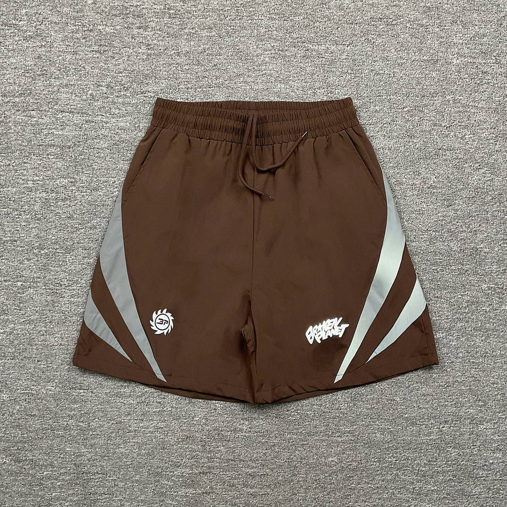 Broken Planet Angular Panel Graffiti Sport Shorts‑4 Colors