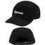 Supreme Black 5-Panel Box Logo Camp Cap with Leather Strap