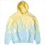 Killcrew Flame Graphic Pastel Yellow and Light Blue Hoodie