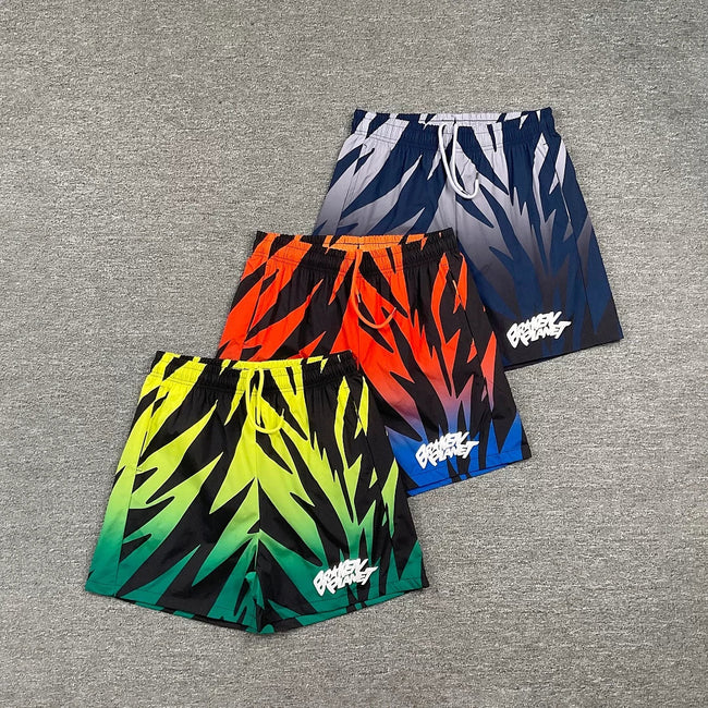 Broken Planet Gradient Abstract Print Quick‑Dry Shorts‑3 Colors Hover Image