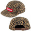 Supreme Leopard Print 5-Panel Red Box Logo Camp Cap